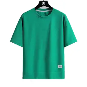 맞춤형 O-넥 티셔츠 남성 반팔 통기성 캐주얼 탑 티셔츠 클래식 의류 남성용 새로운 여름 단색 티셔츠