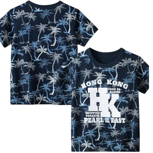 Enfant en bas âge garçon tricoté coton t-shirt personnalisé Applique Boutique vêtements été enfants garçon vêtements chemises fabriquées au Bangladesh - Product Image 3