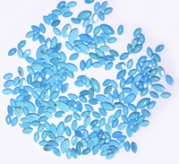 Turquoise Marquise Cabochon pierre précieuse en vrac bleu naturel vente en gros prix d'usine en vrac fait à la main pour bijoux en argent or