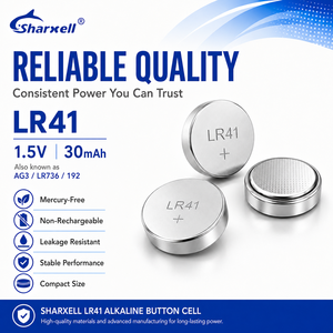 แบตเตอรี่กระดุมอัลคาไลน์ Sharxell LR41 AG3 <span class=keywords><strong>LR736</strong></span> 192 1.5V 30mAh ปราศจากสารปรอท สำหรับอุตสาหกรรม บรรจุภัณฑ์แบบขายส่ง - Product Image 4