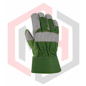 Guantes de Palma de cuero industrial con puño de goma Transpirable y resistente al desgarro Sin silicona Sin polvo - Product Image 3