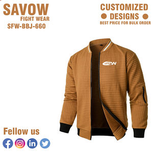 เสื้อแจ็คเก็ตเบสบอลผู้ชายแบบไฮบริด สไตล์บอมเบอร์ ผ้าซาตินลายริบ แขนเสื้อตัดสี ซิปและกระดุมแป๊ก ซับในเต็มตัว สไตล์สตรีท ด้านหน้า - Product Image 5