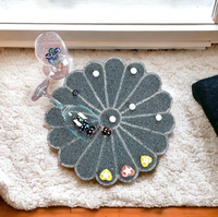 Napperons perlés d'accent de table de forme florale complexe pour les fêtes de mariage Tapis de table pour la décoration de table à manger par glowin fashion