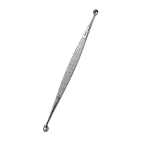 Extracteur de comédons professionnel en acier au carbone de 13,5 cm à double extrémité pour le nez et les imperfections cutanées