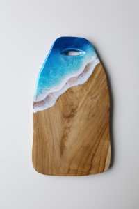 2023 Meilleur manche en résine époxy Design Planche à découper en bois Snack Cheese Charcuterie Board avec résine époxy avec taille personnalisée - Product Image 4