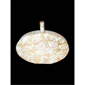 Vase à fleurs en métal à double bulle artisanal, dégradé vert et jaune, pot de plante, cadeau de luxe créatif, vase pour décoration de mariage - Product Image 6