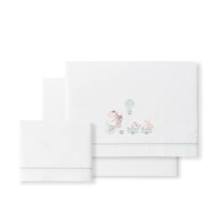 Set di 3 Pezzi Lenzuola per Culla con Motivo Giraffa, 100% Cotone, Tecnica Tessuta, Modello Jirafa - Product Image 1