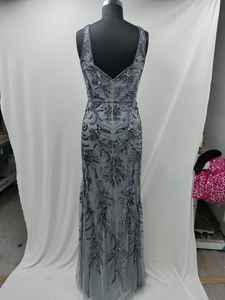 Elegante vestido de cóctel de verano para mujer Vestido de noche Antiestático de longitud completa Bordado de perlas de malla de poliéster con cuentas para recto - Product Image 5