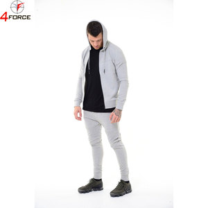 Ensemble de survêtement de sport pour homme en coton 100% avec fermeture éclair, 350GSM, sweat-shirt à capuche, jogging, OEM, étiquette privée, fabricant personnalisé - Product Image 3
