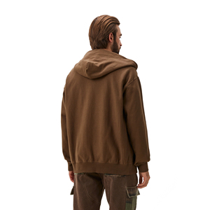Sweat-shirt à capuche zippé décontracté pour homme, hiver, logo personnalisé, imprimé à l'écran, uni, teint, écologique, 100% coton pour - Product Image 4