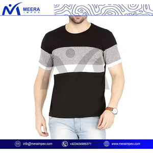 Camiseta de algodón de primera calidad para hombre: cómoda, transpirable, duradera, ropa informal, camiseta de gimnasio, diseño elegante de cuello redondo, varios colores - Product Image 2