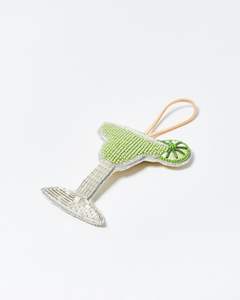 Porte-clés chic en perles à carreaux roses et blancs avec lettre S, fait main, broderie de perles de rocaille, anneau en métal doré, breloque de sac, initiale, boutique - Product Image 5