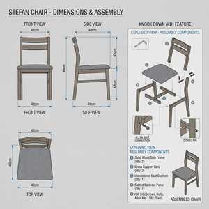 Sedia Stefan [K&J] (Marrone-Nero) |   Soluzione Strategica B2B - Product Image 3