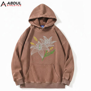 Trendy Men Acid Wash Rhinestone Hoodies With <b>Sparkly</b> Stone Details Casual Hoodies - Product Image 1