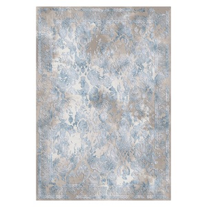 RUGS DEPOT LXDP-0298 Wholesale Grey Silver Marble Effect Digital Printed Machine Washable Chenille Area Rug Non <b>Slip</b> - Product Image 1
