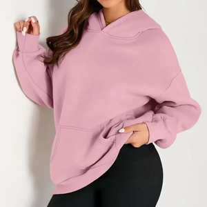 Sweat à capuche surdimensionné personnalisé de haute qualité, épaules tombantes, bordures côtelées épaisses, en molleton de coton peigné doux - Product Image 3