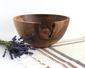 Ensaladera clásica de madera natural para cocina, restaurante, cena en casa y comidas saludables - Product Image 5