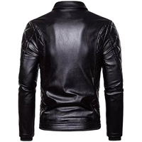 Herren Maßgeschneiderte Kunstleder-Windjacke Slim Fit Punk Gothic-Stil Umlegekragen Retro-Mode Motorrad Atmungsaktiv