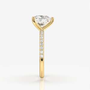 Heart Cut Moissanite Diamond <b>Set</b> in <b>Sterling</b> <b>Silver</b> <b>Ring</b> Pave Design - Product Image 4