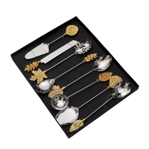 Luxury Designer <b>Grey</b> Metal Cutlery <b>Set</b> for Kitchen Dinnerware Latest with Foreign Supplies Price for Back to School - Product Image 2