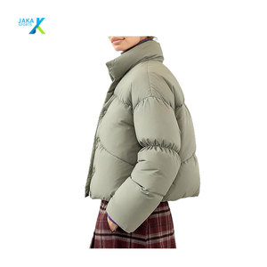 Blouson court pour femme, veste d'hiver courte, fermeture éclair sur le devant, veste matelassée légère, capuche, vêtement d'extérieur chaud et confortable, rembourrage en coton - Product Image 2