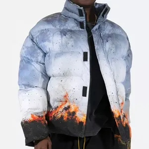 Veste matelassée formelle imperméable unisexe printemps/hiver avec logo et couleur personnalisés coupe-vent - Product Image 2