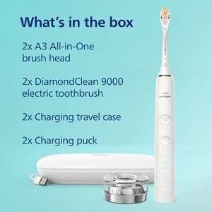 Cepillo de Dientes Eléctrico Philips Sonicare DiamondClean Connected, Paquete de 2, x2 Cepillos de Dientes Sónicos, x2 Estuches de Viaje con Carga - Product Image 6