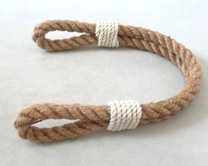 Abrazaderas para Cortinas de Cuerda de Yute con Detalles de Algodón Blanco, Estilo Rústico - Product Image 2