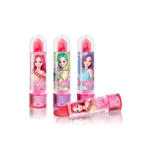 Low MOQ Korean Lipstick Toy <b>Candy</b> for Kids Princess Character Pink Strawberry Flavor Novelty Sweets Retail Display Box Ready - Product Image 3