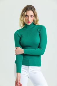 Femmes décontracté hiver culture col roulé pull tricoté à manches longues côtelé pull pull populaire court femme vêtements - Product Image 2