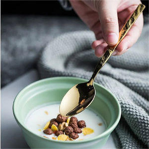 Ensemble de couverts en acier inoxydable poli miroir avec revêtement PVD couleur or, prix le plus bas, cuillère, fourchette, couteau, 10 ensembles MOQ - Product Image 2