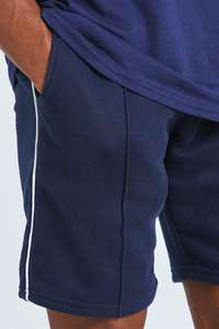 Ensemble 2 pièces chemises et Shorts à manches courtes en velours côtelé pour homme, tenue d'été 100% coton, blocs de couleurs - Product Image 3