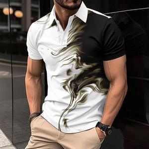 Polo de algodón peinado de alta calidad, camiseta informal de manga corta, ropa de media manga para hombre, camiseta de Color sólido - Product Image 2