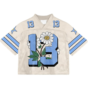 Maillot de football d'entraînement en maille respirante pour marque privée, maillot de football américain brodé - Product Image 5