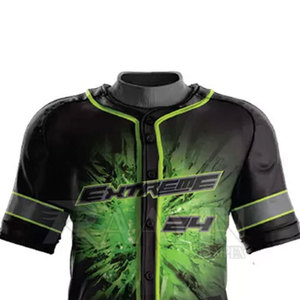 Maillots de baseball personnalisés brodés pour hommes, grandes tailles, séchage rapide, respirants, design d'équipes, vierges, impression par sublimation sur maille, bleu, vente en gros - Product Image 6