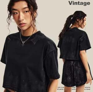 Camiseta de longitud corta de gran tamaño para mujer 260 270 Gsm, camisetas de algodón suave desgastadas con tinte personalizado - Product Image 5