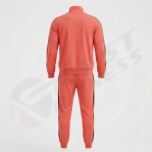 Activewear Best Selling Men's Winter Hooded Fleece Tracksuit Solid Color Breathable Lightweight Long <b>Sleeves</b> High Quality - Product Image 2