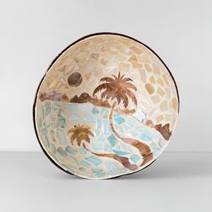 Bol élégant en noix de coco avec incrustation de nacre pour la décoration de la maison, bols laqués faits à la main, best-sellers - Product Image 1