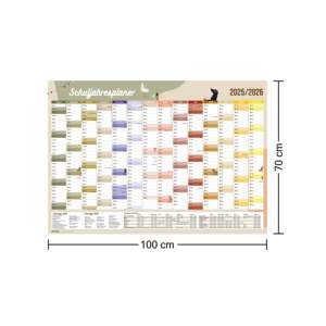 2025/2026 School Year Planner <b>Poster</b> Printed Paper Calendar - Product Image 6