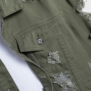 2025 New High Quality Custom Dyed <b>Blue</b> Denim Jacket for <b>Men</b> OEM Designs Stand Collar Hooded Vintage Anti-Bacterial - Product Image 4