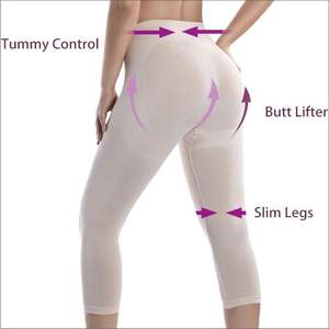 Women's Casual Workout High Waist Yoga Butt Lifter <b>Tummy</b> <b>Control</b> Capris Running Leggings Customized Color Spandex/Nylon 100% - Product Image 4