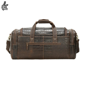 Sac de voyage en cuir véritable pour homme, motif crocodile, grande capacité, sac de sport en cuir véritable - Product Image 3
