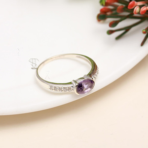Natural Sterling Silver <b>Ring</b> Natural Amethyst Oval Gemstone Silver <b>Ring</b> Handmade Gemstone 925 Solid Sterling Silver <b>Boho</b> <b>Ring</b> - Product Image 3