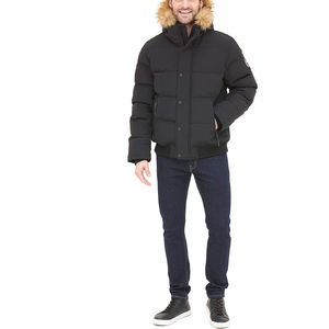 2022 hommes Sports de plein air veste d'hiver propre épais chaud doudoune manteau avec motif décoration toile tissu - Product Image 4