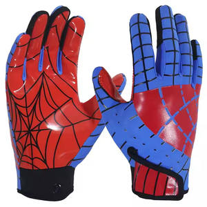 Gants de football pour jeunes antidérapants blancs imprimés avec logo personnalisé en gros Vêtements de sport américains - Product Image 3