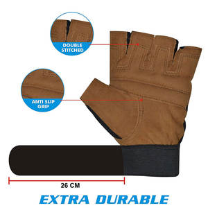 Guantes de Fitness Personalizados de Medio Dedo para Levantamiento de Pesas, Entrenamiento en Gimnasio, Ejercicio al Aire Libre, con Muñequera Ajustable, Antideslizantes, para Ciclismo, OEM - Product Image 4