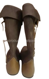 Nueva llegada al por mayor al cliente de alta calidad 100% cuero genuino zapatos medievales medias botas - Product Image 3