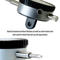 XerXes - Indicador de Carátula Plano de Aluminio de Alta Precisión, Graduación de 0-10 mm, 0.01 mm (B020110), Herramienta de Medición Estándar DIN878 1