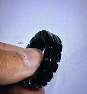 Anillo hecho a mano de ónix negro natural Pendiente de mujer hermosa. - Product Image 4