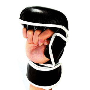 Gants de MMA en cuir de haute qualité, impression de logo personnalisée, vente chaude, gants de combat sportifs de longueur poignet, entraînement, sparring, OEM - Product Image 4